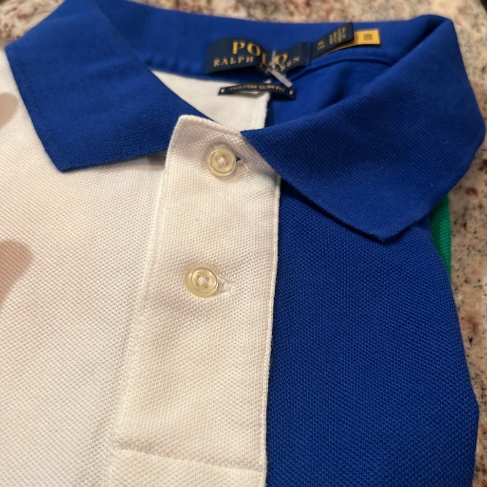 Polo Ralph Lauren Big Pony Color-Blocked Polo Shirt Men’s XL Custom Slim Fit - Picture 10 of 11